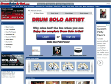 Tablet Screenshot of drumsoloartist.com